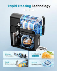 Slush Machine 2.6L Large Capacity Professional Frozen Drink Maker, No Ice Needed, Self-Cleaning, 5 Preset Programs & Child Lock, Slushie Machine for Frappés, Milkshake, Cocktail